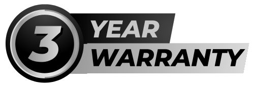 3 year warranty logo bw
